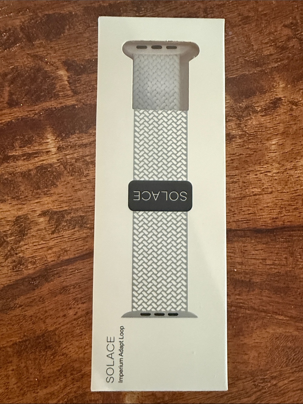 Solace smart watch band. Woven Braided Loop Watch Band - White